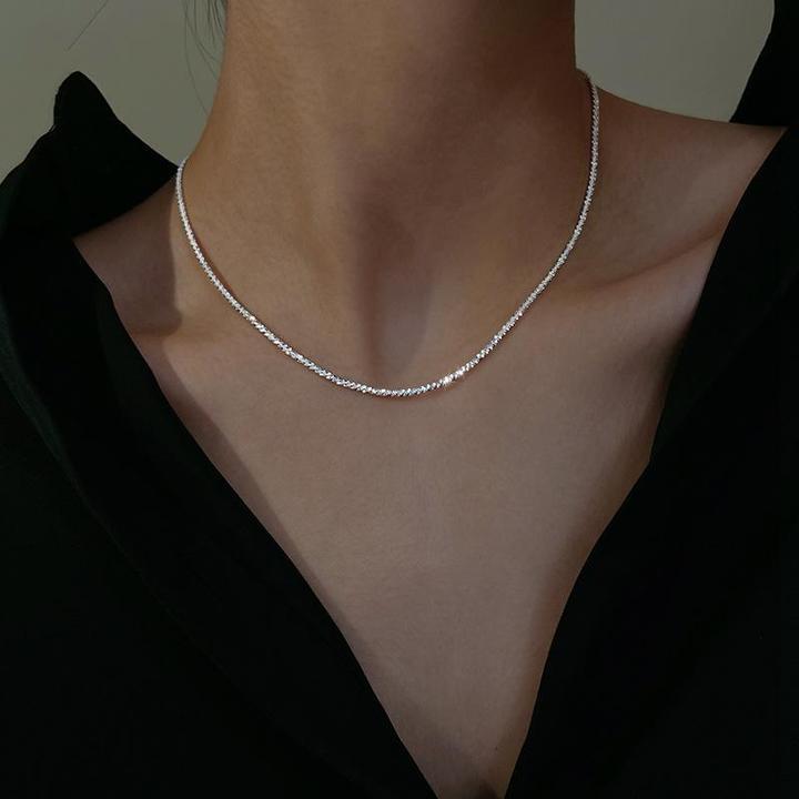 Silver Celestial Double Chain Necklace for Women