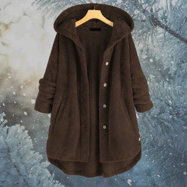 Chic Hooded Fleece Coat