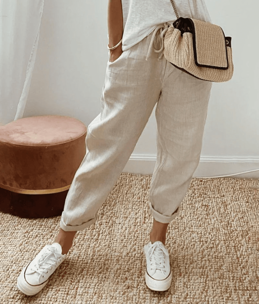 Chic Cotton-Linen Pants