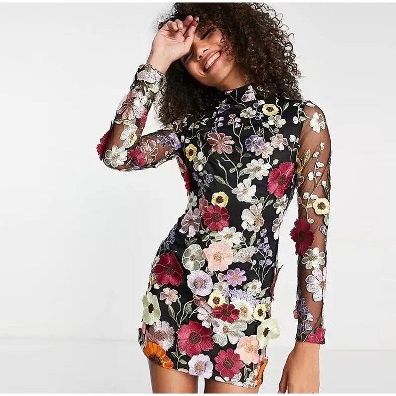 One-of-a-Kind Artisan Floral Dress