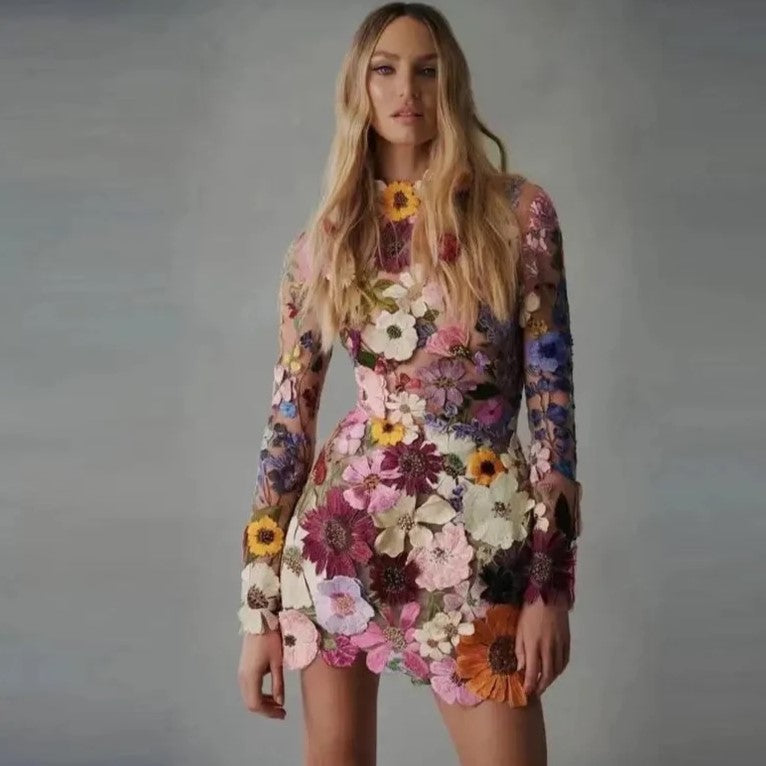 One-of-a-Kind Artisan Floral Dress