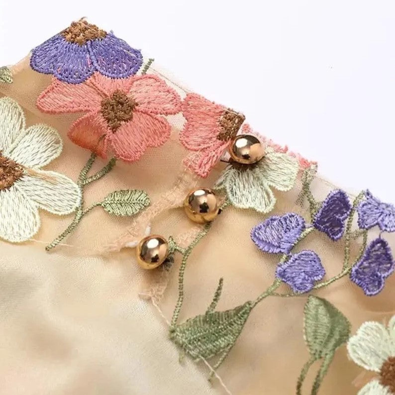 One-of-a-Kind Artisan Floral Dress