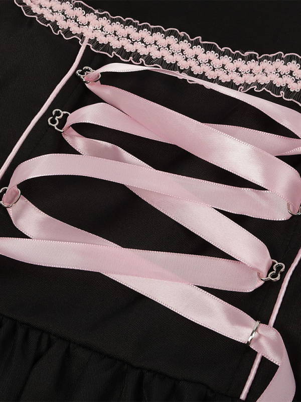 Floral-Patterned Dirndl Dress for Oktoberfest Festivities