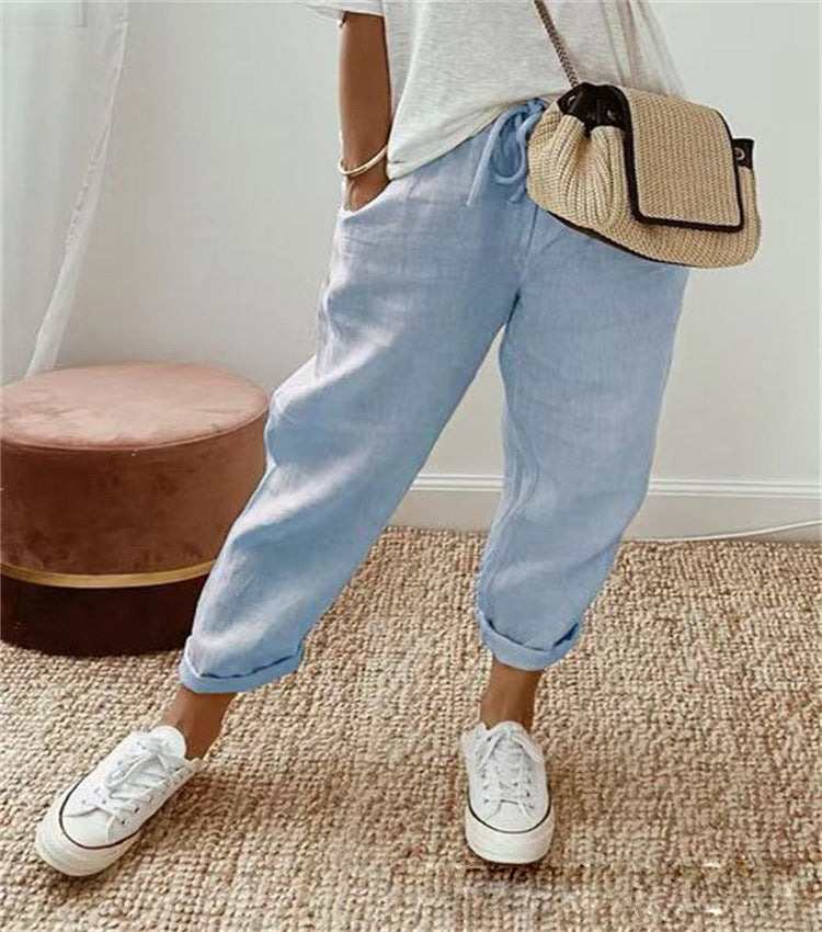 Chic Cotton-Linen Pants